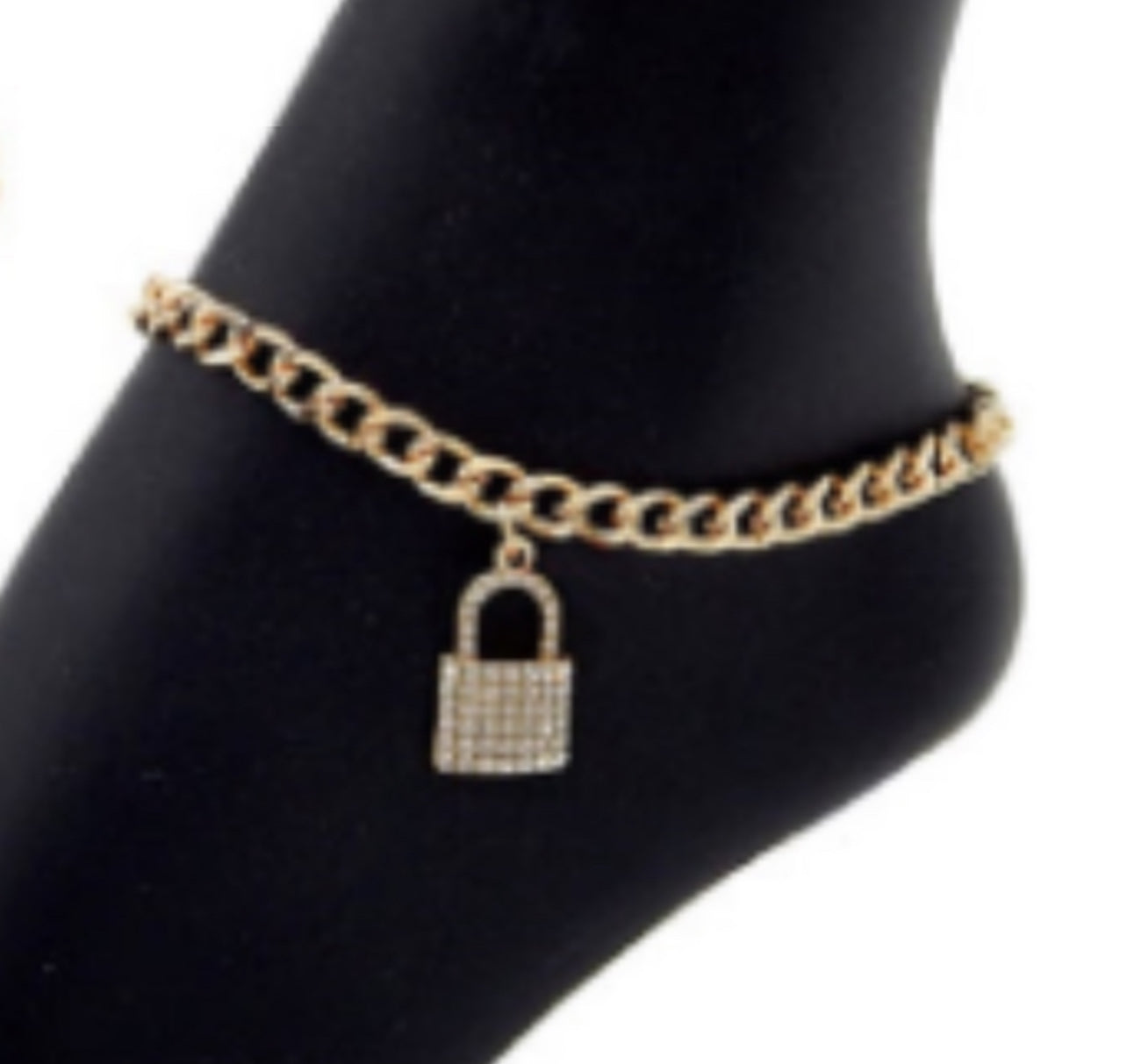 Lock In Bling Ankle Bracelet