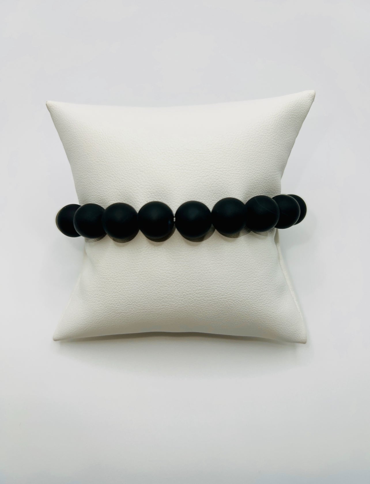 Matte Black Beaded Bracelet