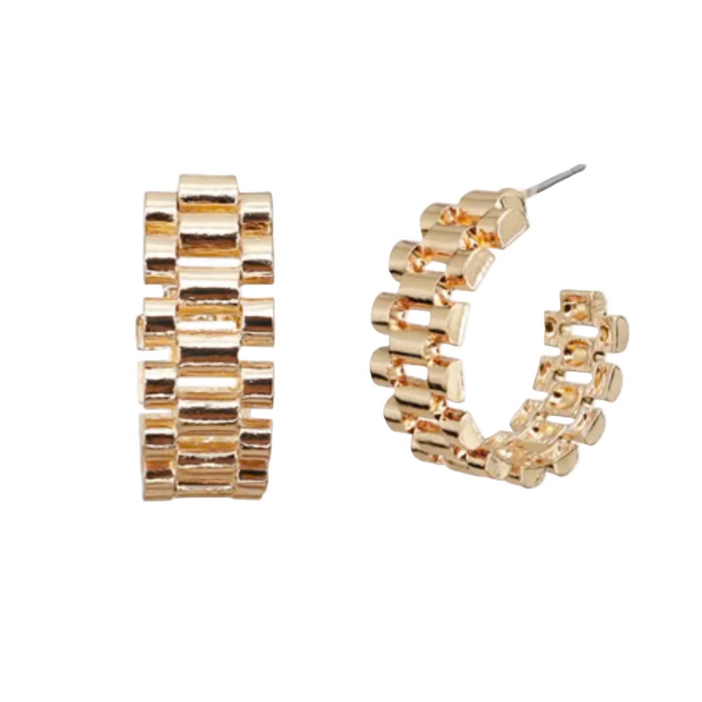Bark Brace Half Hoop Earrings
