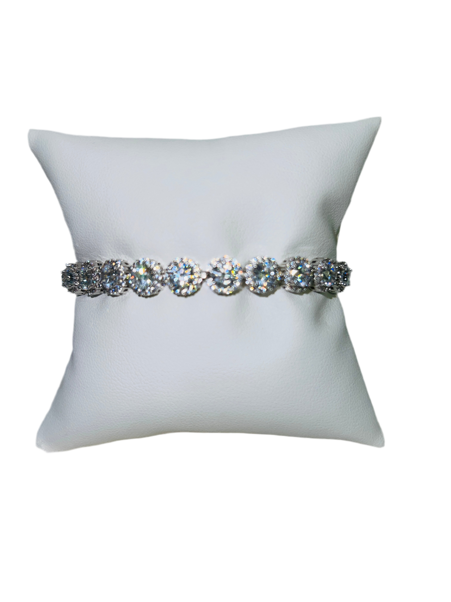 Round Her Halo Tennis Bracelet