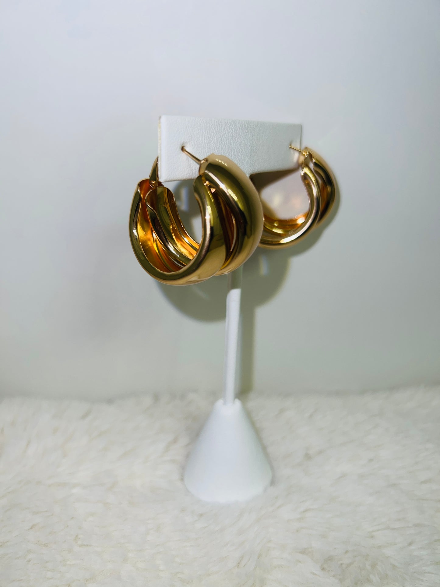 She’s Double Polished Hoops