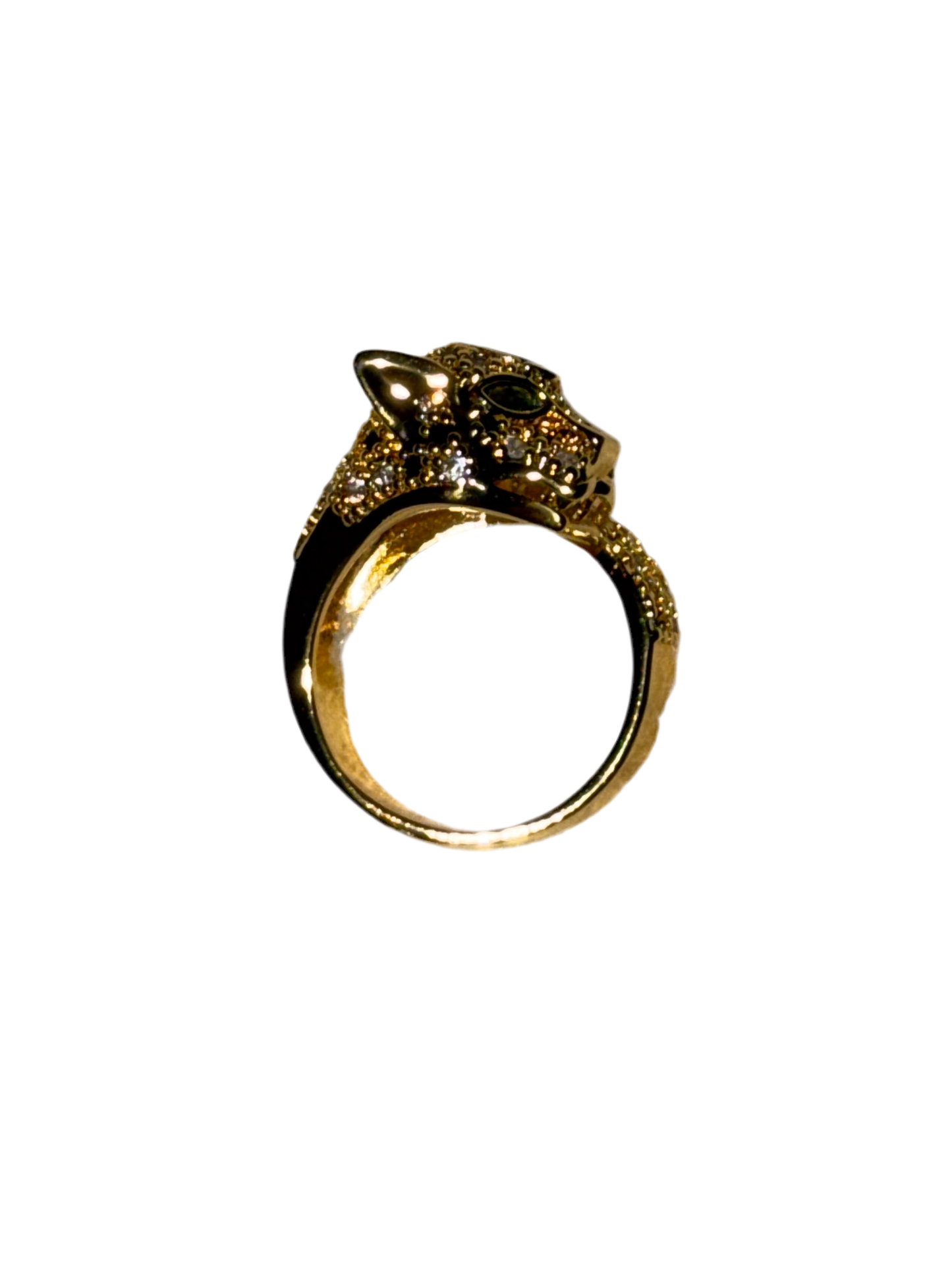 Mean Green Leopard Ring