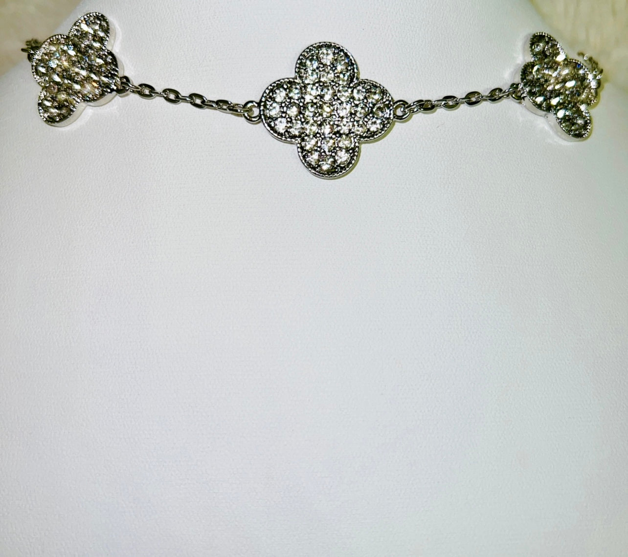Big Pave Bling Clover Bracelet