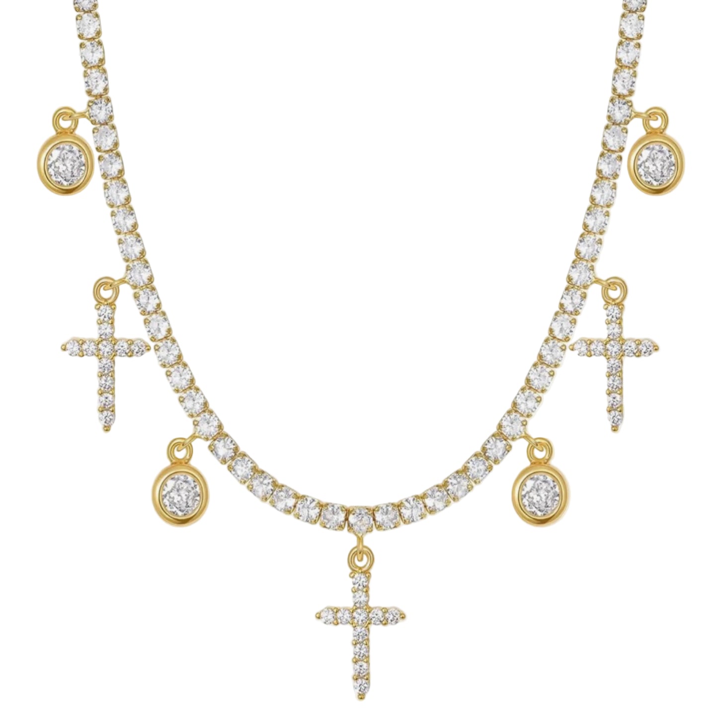 I’m Charming Cross Tennis Necklace