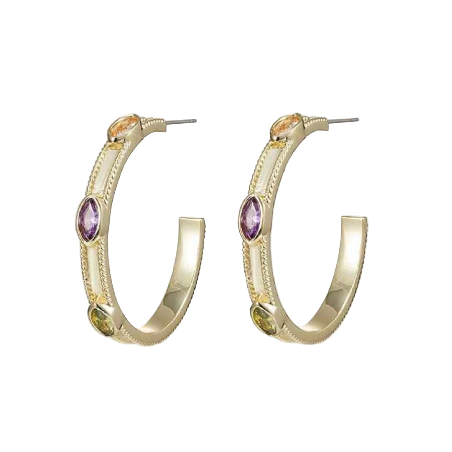 Precious Perfect Half Hoop Earrings