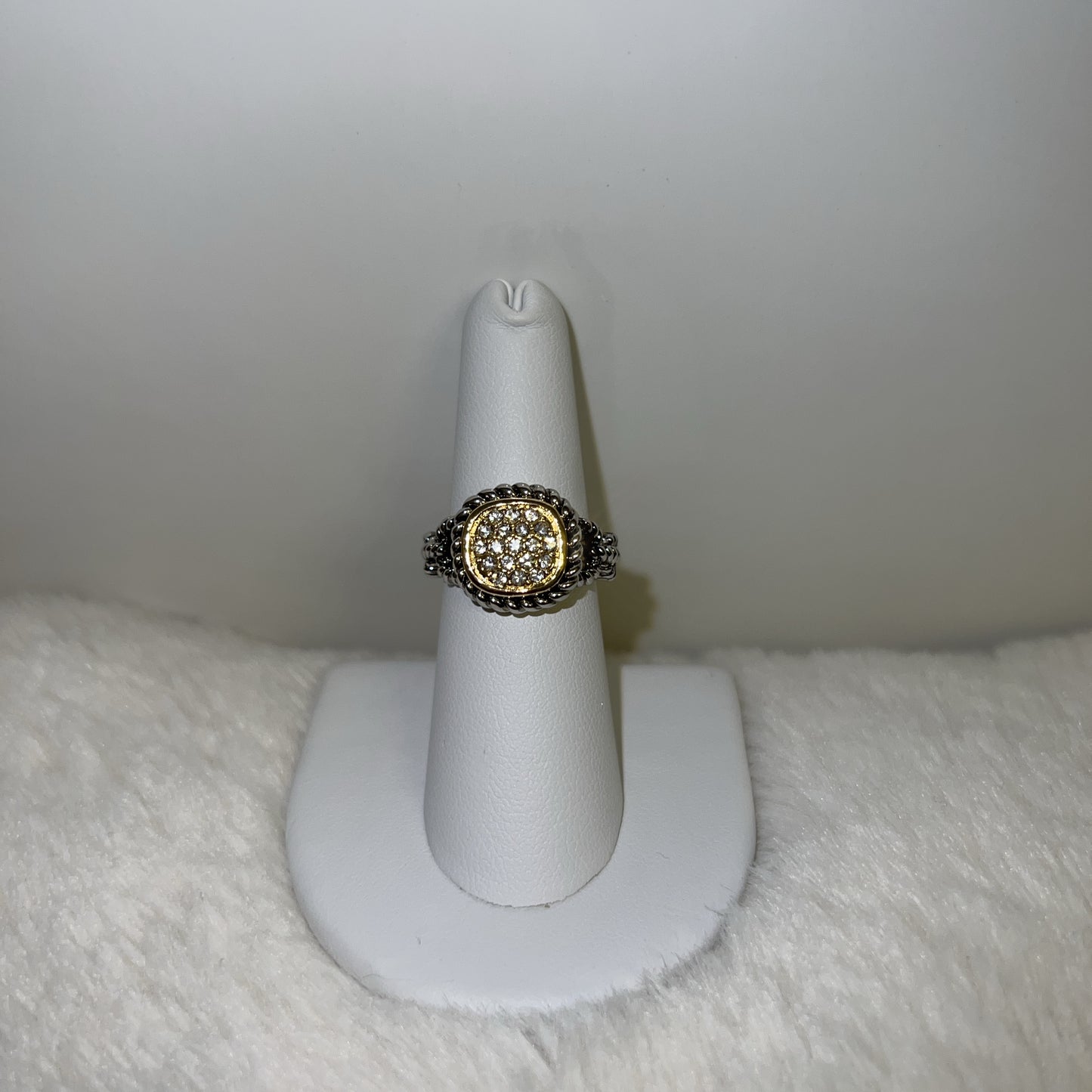 Pave Square CZ Ring