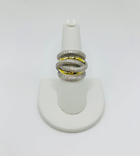 Criss Cross Cocktail Ring