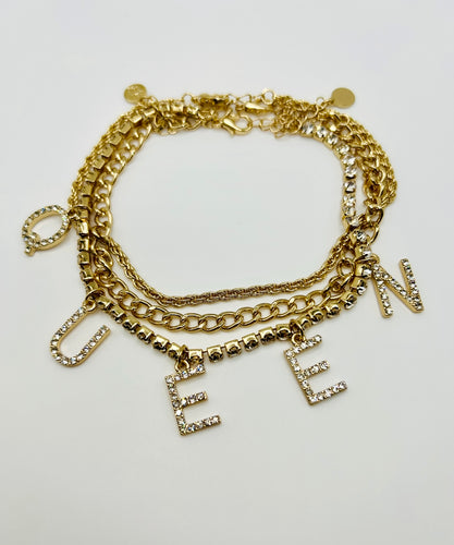 Queen Bling Ankle Bracelet Set