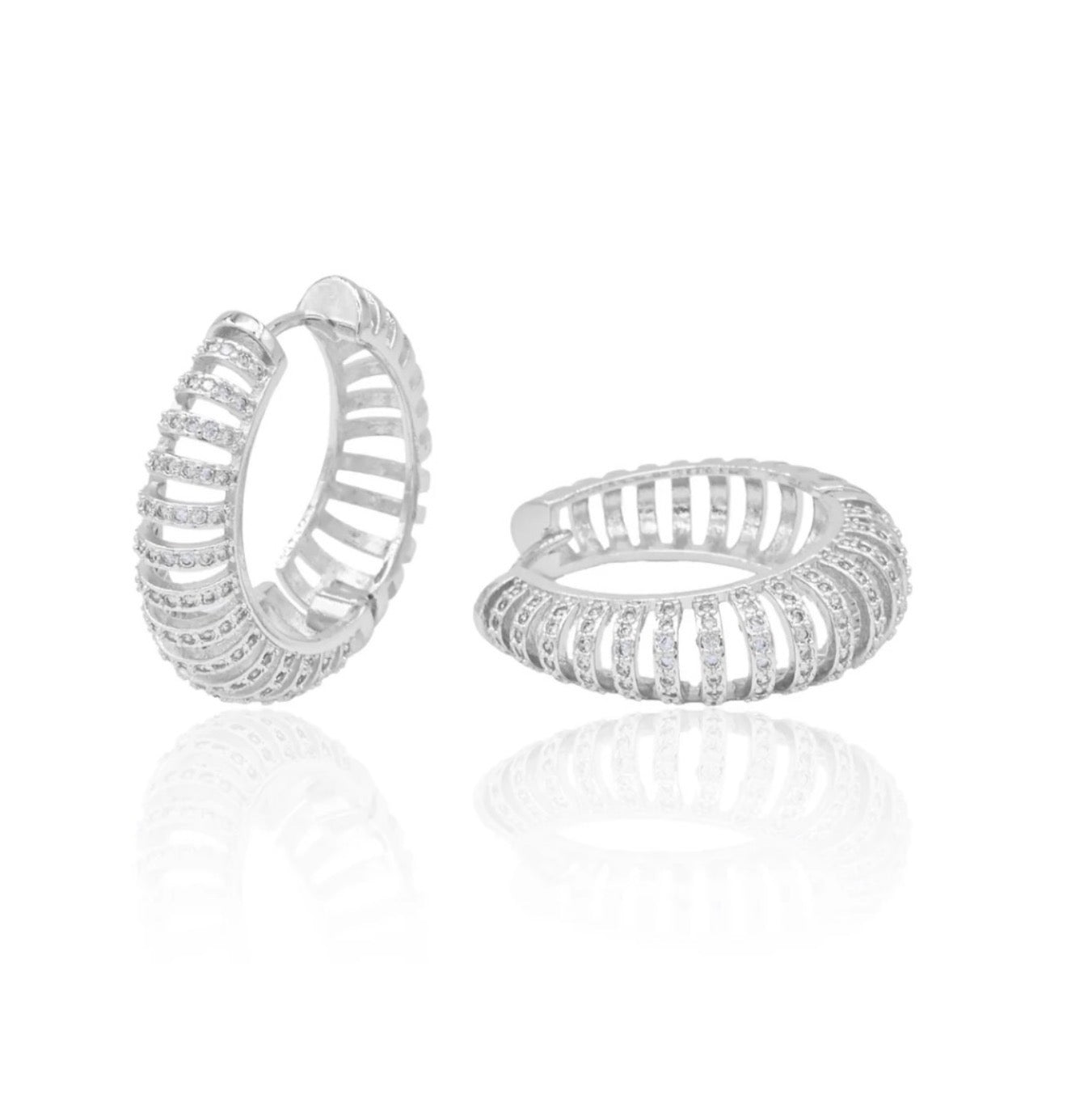 Latter Bling Hoop Earrings