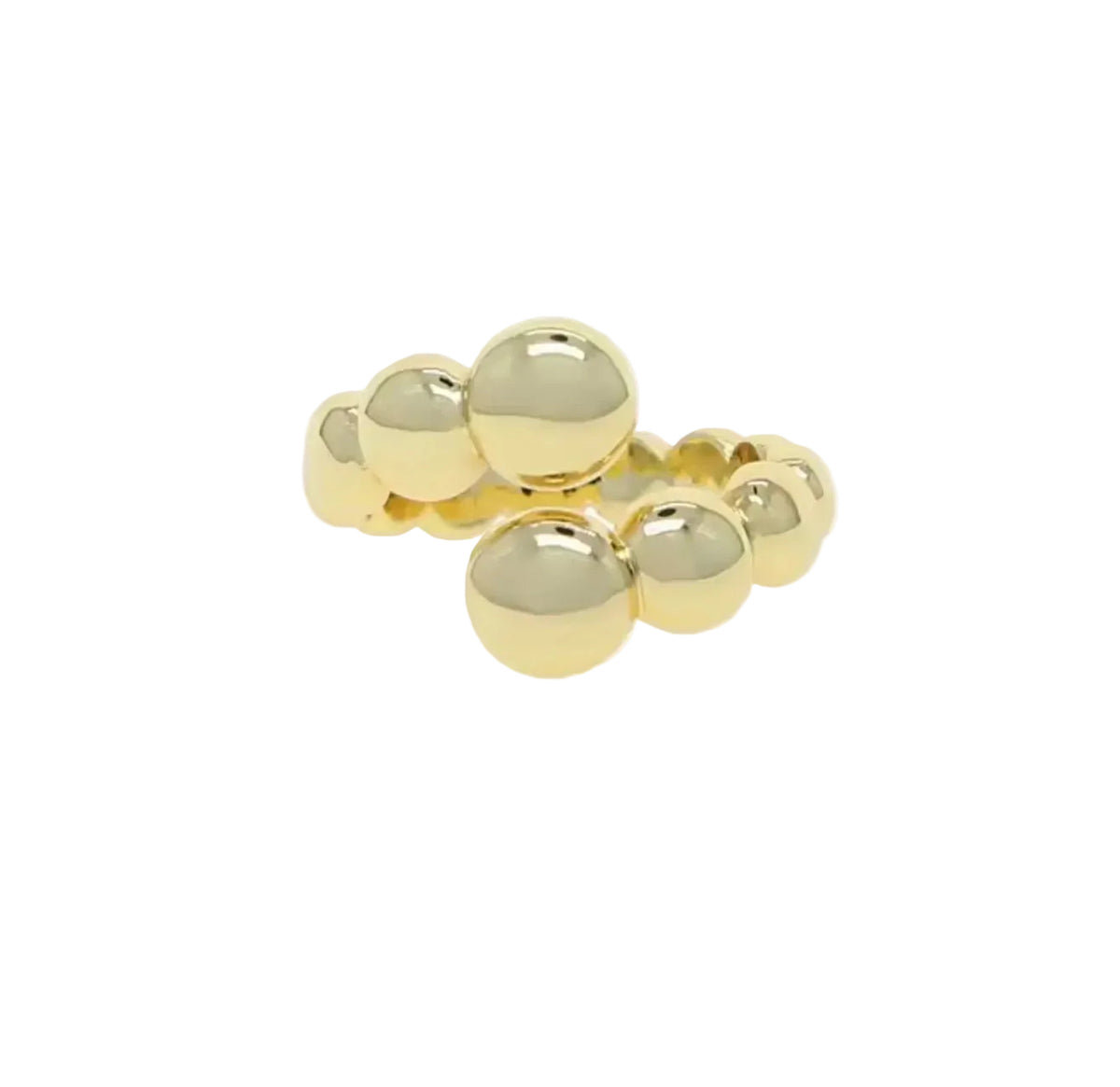 Bubble Bezel Open Rings