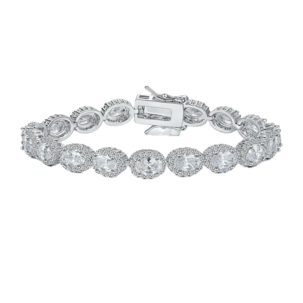 Oval Me Halo Tennis Bracelet