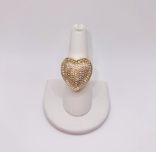 Bling Halo Heart Ring