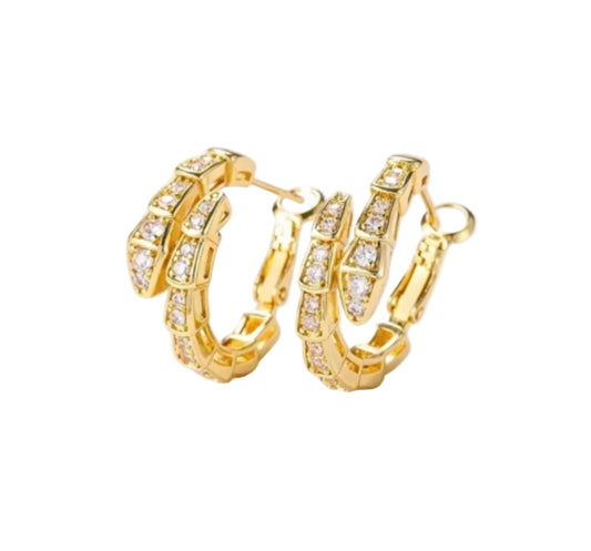 Snake Clip Earrings