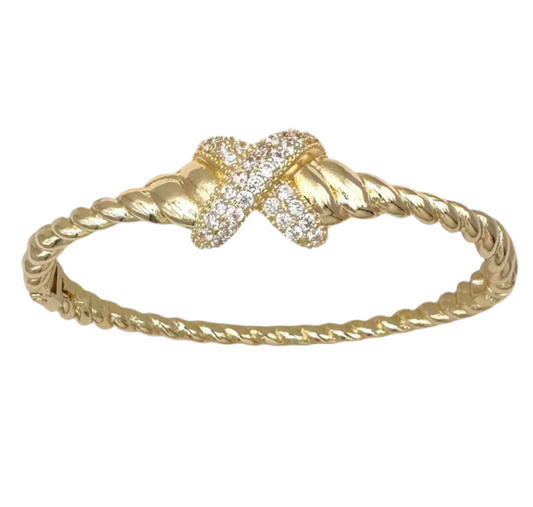 Twisted X  Bangle Bracelet