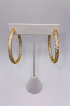 Load image into Gallery viewer, Big Bling Pave Hoops