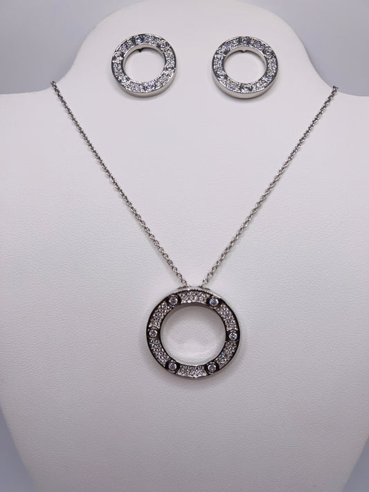 Love SS Circle Necklace Set