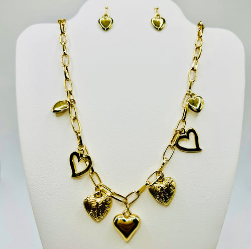 Open Heart Charm Necklace