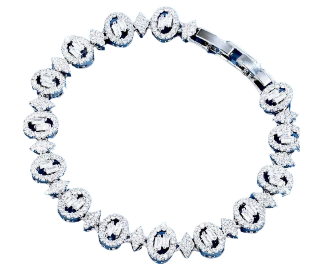 Oh Pave Halo We Go Tennis Bracelet