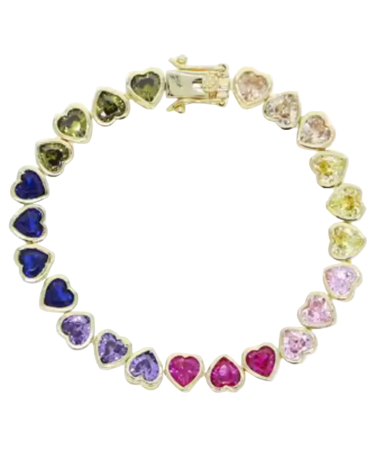 She’s Colorful Heart Tennis Bracelet