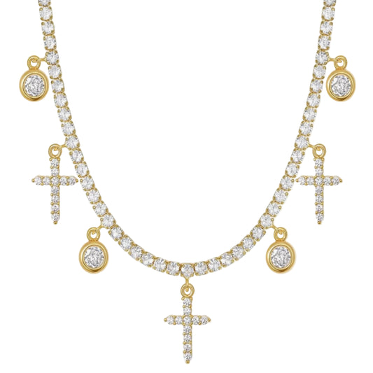 I’m Charming Cross Tennis Necklace