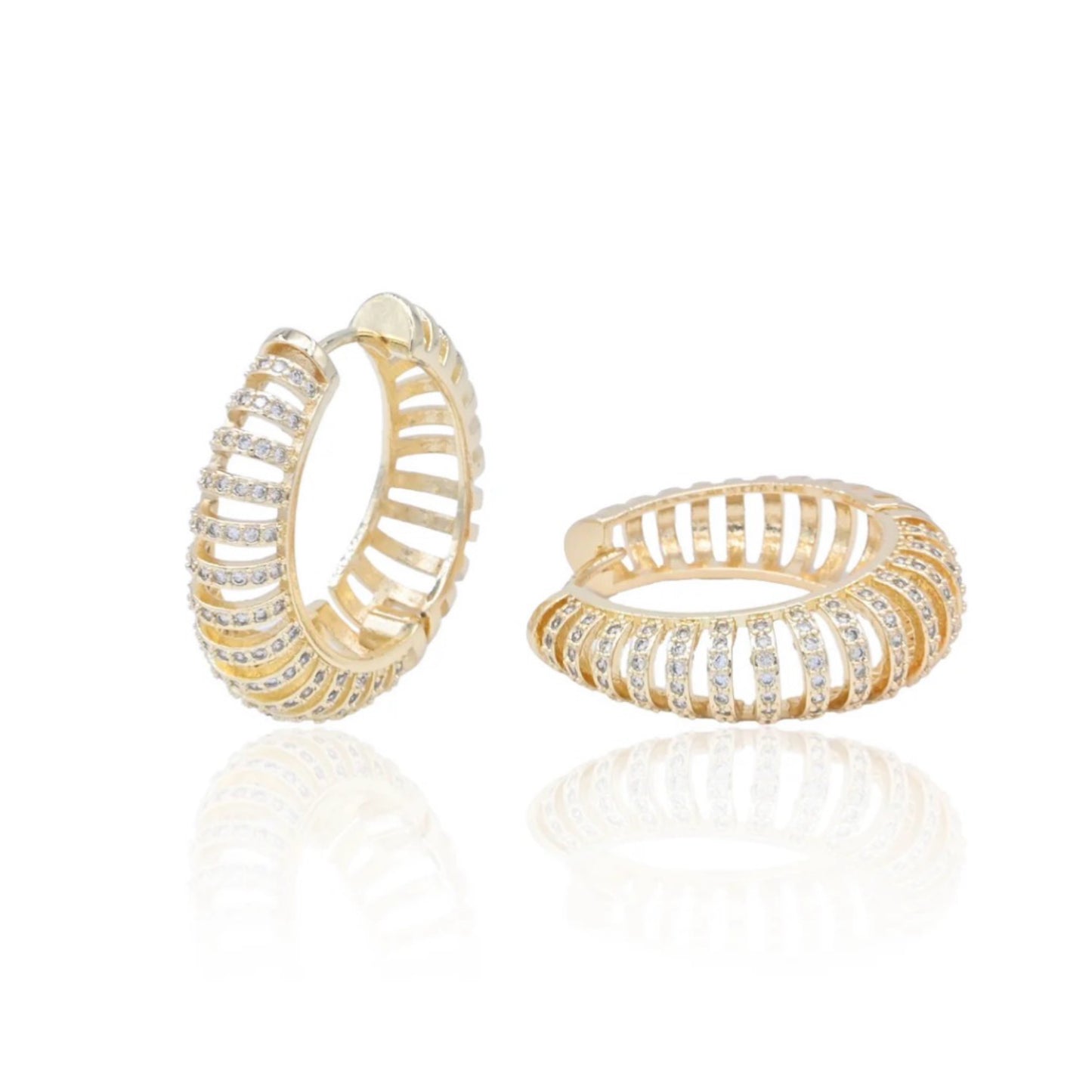 Latter Bling Hoop Earrings
