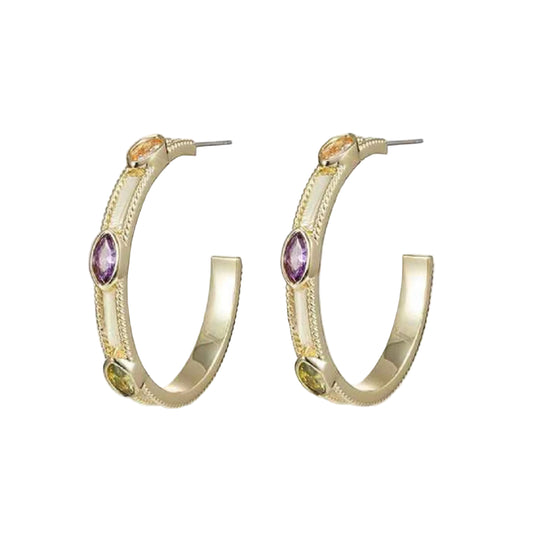 Precious Perfect Half Hoop Earrings