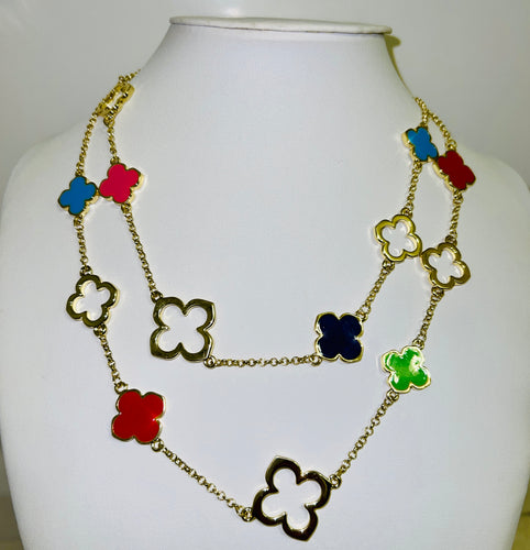 Clover Multi Color Necklace