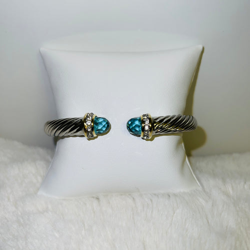 Twisted Blue Tips Bangles