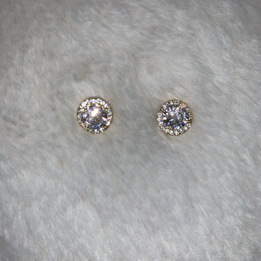 Round Halo Earrings