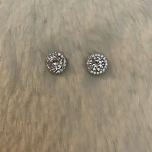 Round Halo Earrings