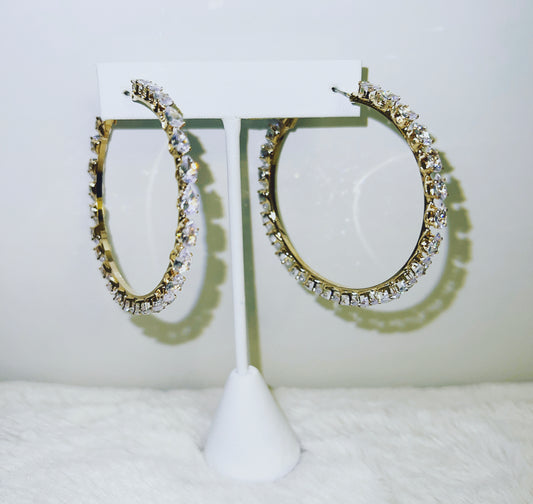 Bling Tear Hoops