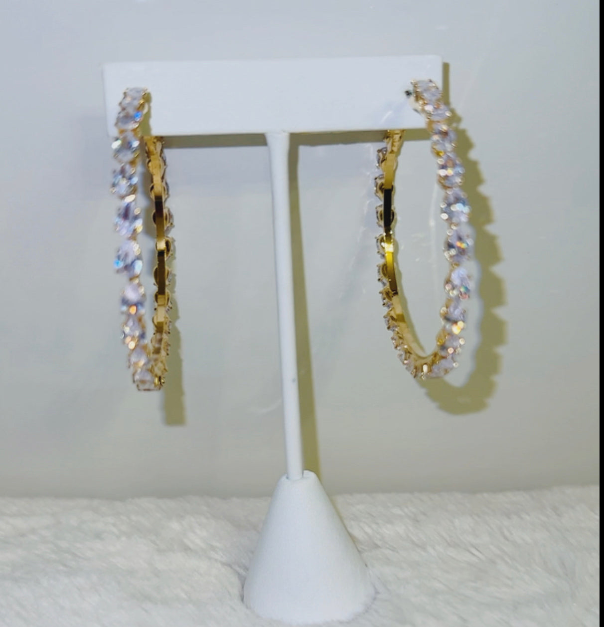 Bling Tear Hoops