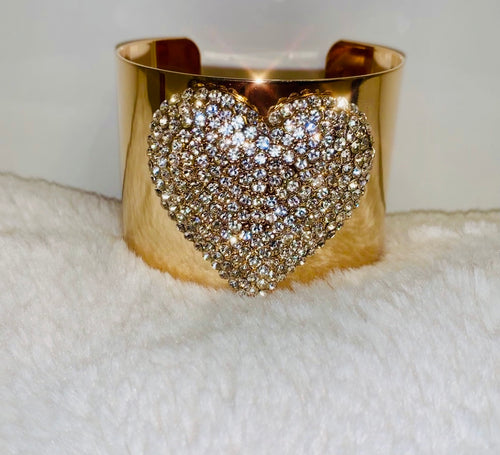 Sparkly Heart Cuff